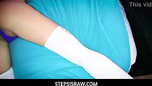 Stepsis Taylor May Sucks Stepbro's Big Cock After BM