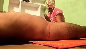 A young Indian girl from Punjab enjoys cowgirl and wife roles