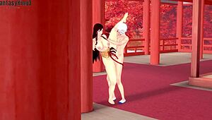 chun-li gives boobjob and gets fucked pov on the street