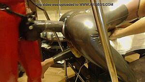 Amateur woman uses huge strapon in homemade bdsm scene