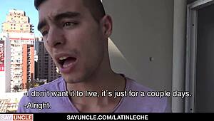 Gorgeous Uncut Latin Hunk Takes POV Bareback Dick In Ass