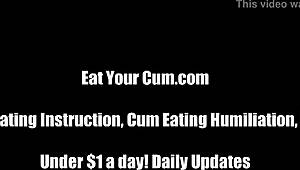 You splattered cum on me, now lick it up like a good slave