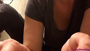 Goddess Amanda, the cute brunette, instructs on foot fetish with barefoot toes.