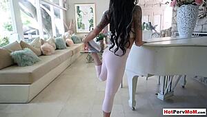 i'm fingering my hot busty milf stepmother's tight pussy, oh god it's so tight and wet!