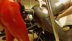 Amateur woman uses huge strapon in homemade bdsm scene