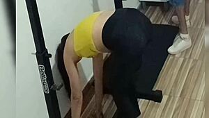 Raw Humiliation with Cum on Ass at Gym