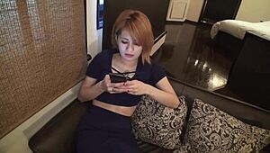 Shaved Japanese babe Yoko Takagi in a steamy solo session