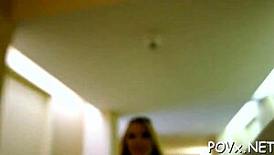 teen girl gives passionate blowjob in pov