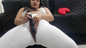 torn pants leg in amateur latina reality