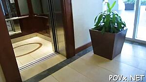 teen girl gives passionate blowjob in pov