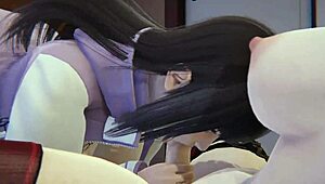 Sakura fucks Hinata in a Futanari 3D SFM Animation Hentai. Intense Japanese Cartoon Sex.