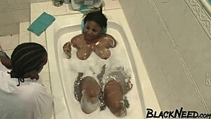 Ebony stepdaughter craves big black cock for sloppy rough anal