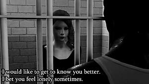 Watch this petite redhead prostitute deepthroat in prison!