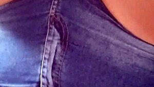 Amateur girl with small tits masturbating to orgasm in solo session part 1