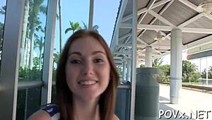 teen eagerly sucks hard dick for cum