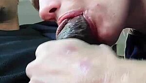 Street Whore Swallows Huge Black Cock in Car