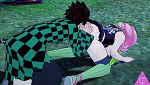 Watch Tanjiro and Mitsuri Have Wild Sex and Blowjobs in Hentai!