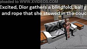 Wife alone at home, enjoying quiet time