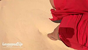 Dread hot couple fucks on deserted beach