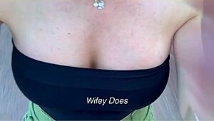 Hey, Wanna See My Hot Wife Flash Tits on a Motorbike?