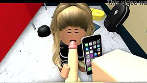 Sammierr34 delivers intense bathroom blowjob session