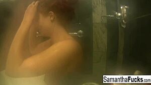 Seductive Samantha indulges in steamy lesbian encounter with Jayden Cole