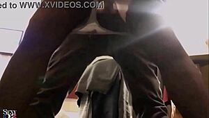 French Amateur In Black Satin Dress Gets Doggy Fuck!