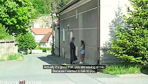 latina reveals butt plug before mystery man removes it and hardcore fucks her to orgasm in basement with sloppy wet deep throat blowjob and oily big tit job!