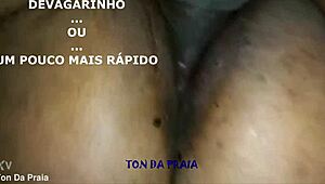 Brazilian amateur gets wild with a big black cock