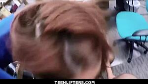 Teenlifters - Hot Skinny Teen 18+ Caught Masturbating in Public Fucked by Guard - Vanna Bardot.