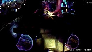 samantha saint backstage solo fun 😏