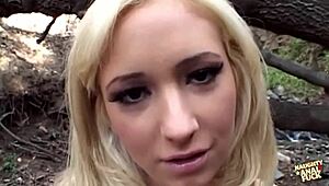 A cheating blonde abandons her partner for outdoor anal pleasure and swallows a substantial ejaculation