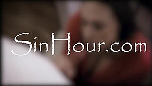 Is this cute pornstar fingering herself during the interview?