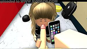 Sammierr34 delivers intense bathroom blowjob session