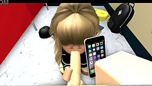 Sammierr34 delivers intense bathroom blowjob session