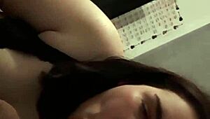 big tits gagging on my cock, then cum facial 😍