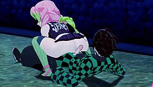 Watch Tanjiro and Mitsuri Have Wild Sex and Blowjobs in Hentai!
