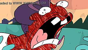 powertrip cartoon adventure with clothes ripped in action-packed scenes