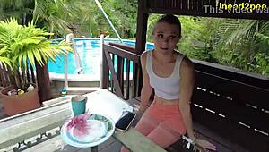 sexy indica jane desperate to pee pissing herself