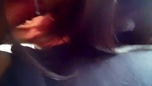 Latina beauty gives a blowjob to her lover's small member