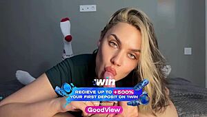 Hot girlfriend masters blowjob skills on friend's hard cock in steamy homemade session