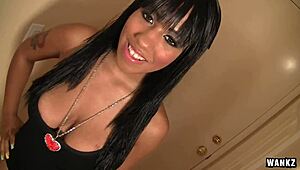 Wankz- ebony babe slams vanilla baller with rough moves