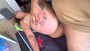 Spanking big ass until red and dripping creampie