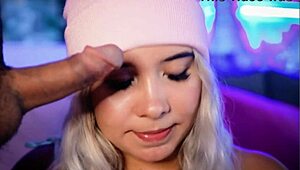 Sexy Blonde Girl Gives Intense Blowjob With Passion