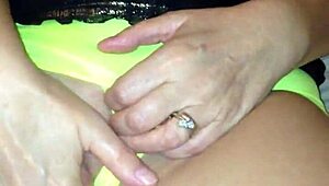 Sexy Milf In See-Through Yellow Panties Masturbates To Intense Orgasm