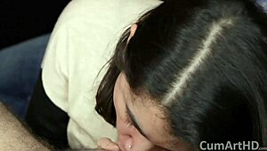 Pov blowjob on the bed feels intimate with close-up facial cum for amateurs