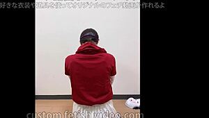 A girl in a short skirt slowly masturbates, touching herself under the fabric while fantasizing about being watched.