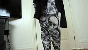 cute redhead teases you with her feet while watching you wank your cock