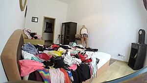 intriguing big ass twerking, dress lifting to reveal thong panties