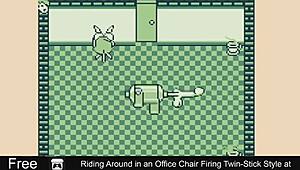 riding around in an office chair firing twin-stick style at work